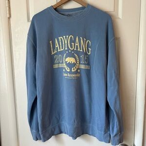Ladygang Podcast Blue Crewneck Sweatshirt size XL
